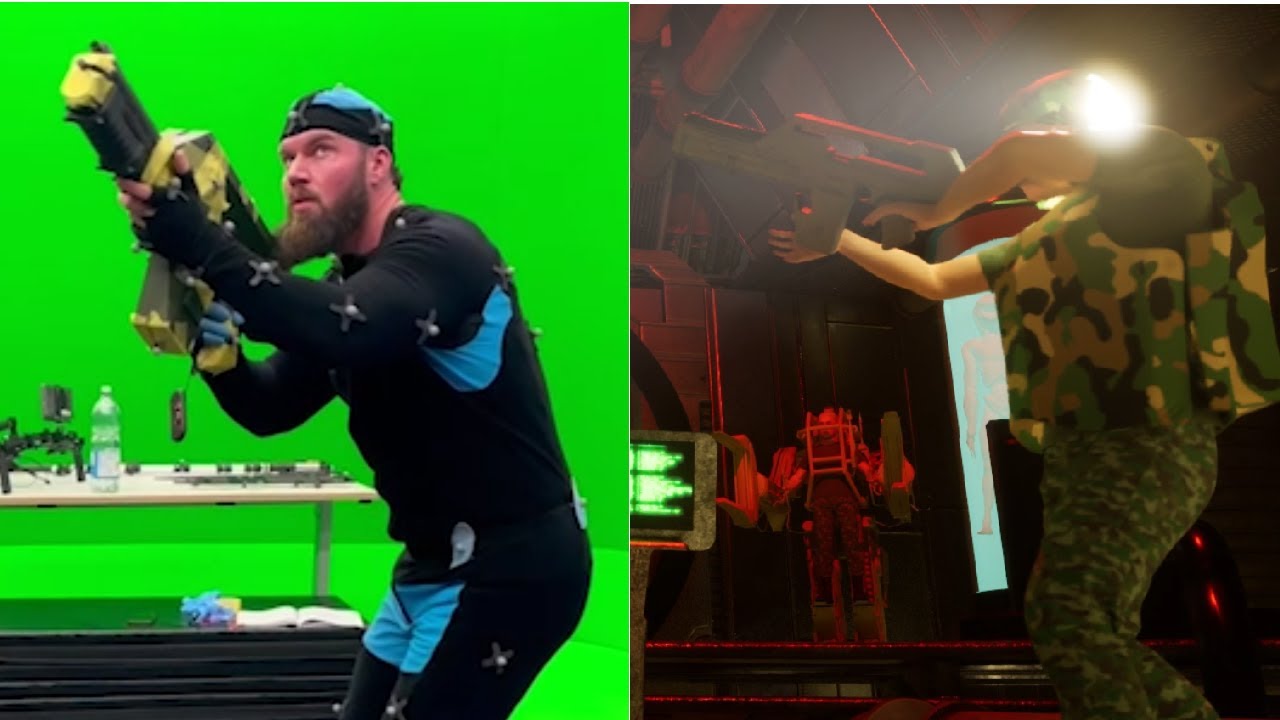 Video thumbnail: motion capture digital twin demonstration of the M41A Pulse Rifle prop in Unreal Engine