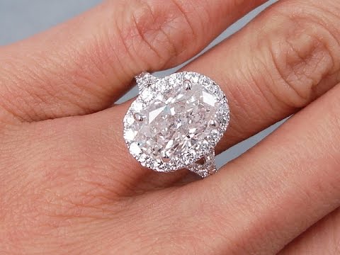 4.88 ctw Oval Cut Diamond Engagement Ring - BigDiamondsUSA