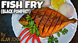 FISH FRY | BLACK POMFRET | EASY FISH FRY| BY ALAN&#39;s KITCHEN