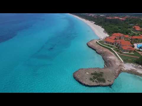 DJI Phantom 3 drone flying over Varadero beach, Cuba
