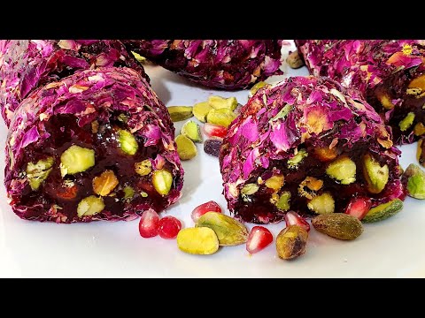 Pomegranate LOKUM recipe| Turkish Delight recipe | حلقوم الرمان الفاخر بطريقة سهلة جدا| لقوم الرمان