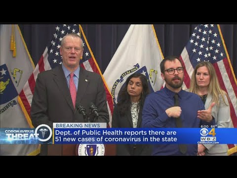 馬薩諸塞州州長查理-貝克宣佈因冠狀病毒而進入緊急狀態。 (Massachusetts Gov. Charlie Baker Declares State Of Emergency Due To Coronavirus)