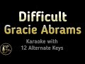 Difficult Karaoke Gracie Abrams Instrumental Lower Higher Male Original Key