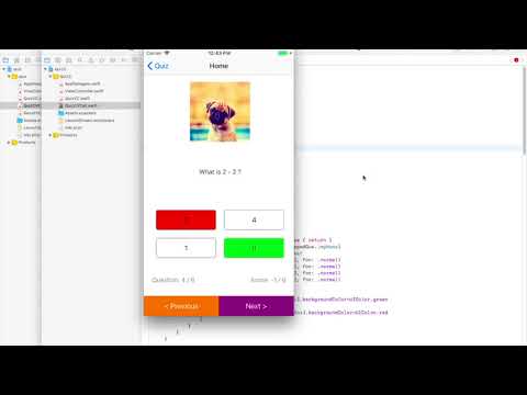 Create a quiz app for iOS in Swift 4 & Xcode 9