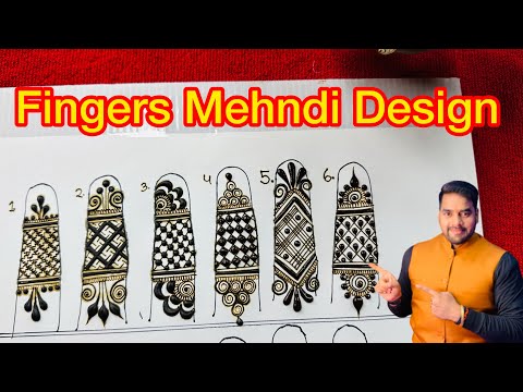 Finger Mehndi design । Henna Classes Day - 13 , Beautiful fingers Mehndi , Raj Mehandi Designer