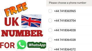 how to get free uk number for whatsapp 2023/free uk number for whatsapp verification.