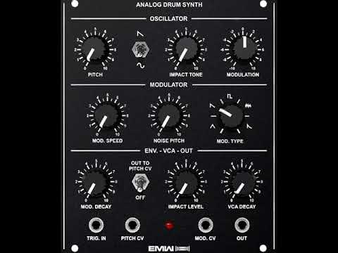 EMW Analog Drum Synth Eurorack Modular Demo