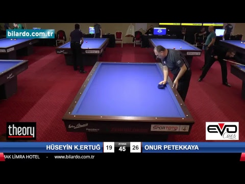 HÜSEYİN K.ERTUĞ & ONUR PETEKKAYA Bilardo Maçı - 2018 ERKEKLER 1.ETAP-3. Ön Eleme