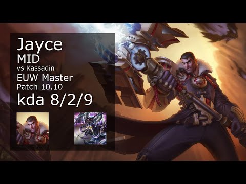 Jayce vs Kassadin Mid - EUW Master 8/2/9 Patch 10.10 Gameplay