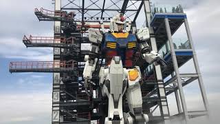 Moving Gundam at Gundam Factory Yokohama in Japan