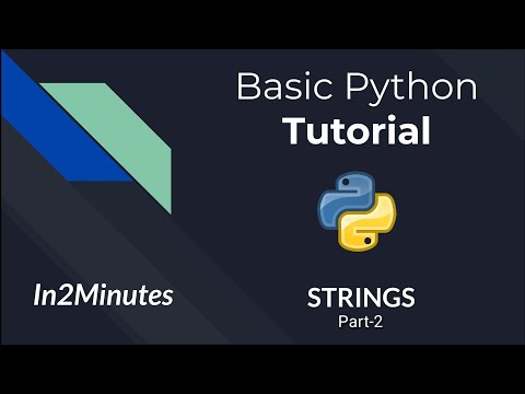 In 2 Mins Python Tutorial Series 7 Strings Part 2 Hindi Python Programming
