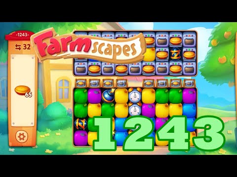 Farmscapes Level 1243 HD Gameplay Walkthrough | 3 - match game | android | ios | pc | GameGo Game