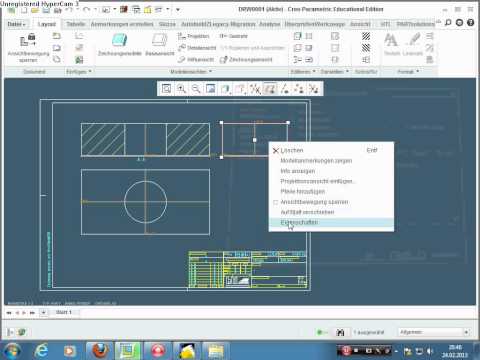 Creo Zeichnung Schnitte erstellen / Creo create drawing section