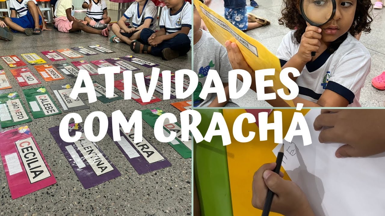 Atividades para trabalhar com o crachá na Pré-escola - #educaçãoinfantil