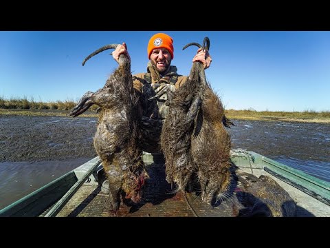 Hunting GIANT Marsh RATS for Food | Louisiana Nutria Hunting and Cooking