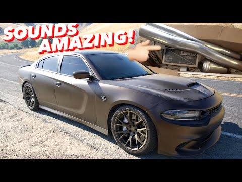 INSTALLING A BRAND NEW CARVEN EXHAUST ON MY HELLCAT CHARGER!! *EXTREMELY LOUD*