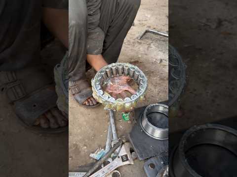 Skilled Boy Amazing Bearing Grease ! #satisfying #trending #youtube #viral #mechanic