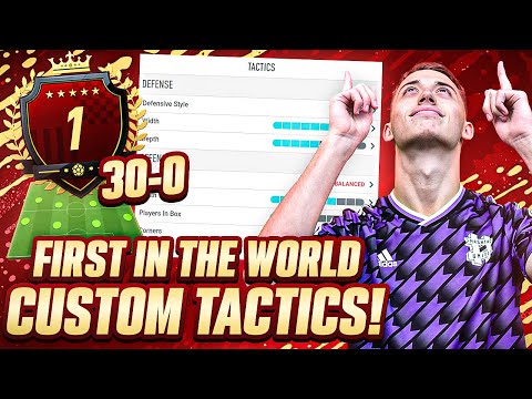 MY 1ST IN THE WORLD 30-0 CUSTOM TACTICS & PLAYER INSTRUCTIONS! FIFA 20 ULTIMATE TEAM!!