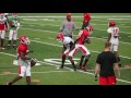 Rutgers defensive backs work on tackling