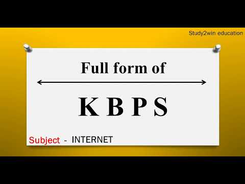 Kbps ka full form | Full form of in English  | Subject - INTERNET