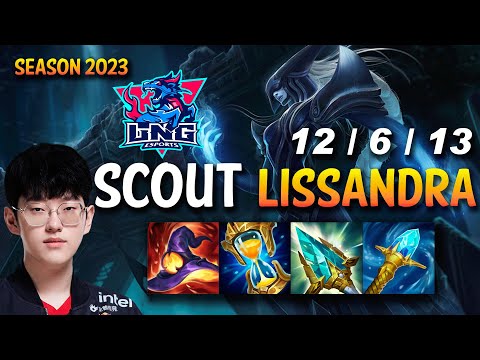 LNG Scout LISSANDRA vs FIZZ Mid - KR Ranked