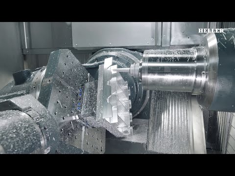 HELLER HF 3500 | Aluminium rib Aerospace | 5-axis machining