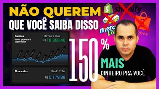 Lucre R$100,00 por dia fazendo isso! Shopify Mercado Livre e Shopee NÃO QUEREM que você aprenda isso