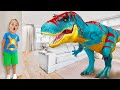 Kids Turn Toys Into Real Dinosaurs Funny Stories For Kids