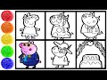 How To Draw Color Peppa Pig S Funny Wedding With Ms Cow Mr Bull ️ Peppa Pig Drawing