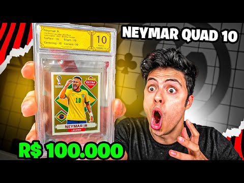 CONSEGUI A FIGURINHA DO NEYMAR QUAD 10! A FIGURINHA RARA DE R$100.000,00!