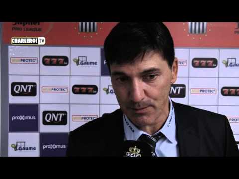 Felice Mazzu après R.Charleroi S.C - S.V. Zulte Waregem