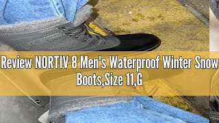 Review NORTIV 8 Men's Waterproof Winter Snow Boots,Size 11,Grey/Black,AVENUE