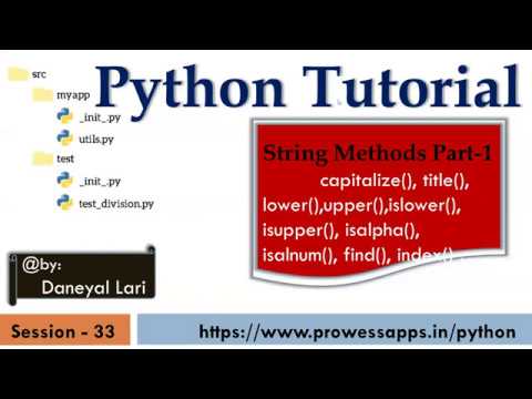 Python For Beginners String Methodspart 1
