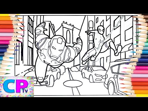 Avengers Super Speed Coloring Pages/Iron Man and Spiderman Coloring/Elektronomia - Sky High pt. II