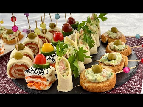 BOUCHÉES APERITIVES avec PAIN DE MIE SAINES et FACILES
