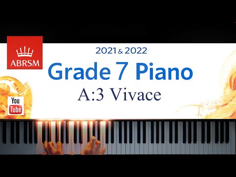 ABRSM 2021-2022 Grade 7, A:3. Vivace ~ G. P. Telemann. Piano exam piece