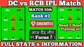 DC vs RCB Dream11 Team | DC vs BLR | RCB vs DC | Dream11 Team Prediction Grand League | Dream11 IPL