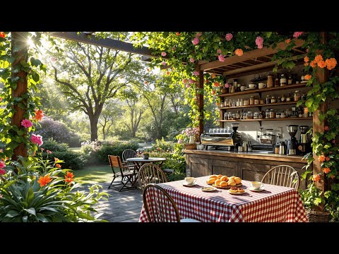 Morning Spring Jazz Music 🏵️☕ Relaxing Jazz Music at Spring Coffee Shop Ambience for Good Mood