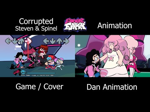 FNF You'll Make the Change | Corrupted Steven and Spinel | Game/Cover x FNF Animation Comparison