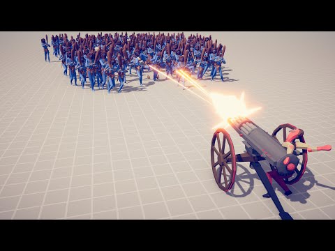 RAPID FIRE GUTLING GUN vs ARMIES - Totally Accurate Battle Simulator TABS