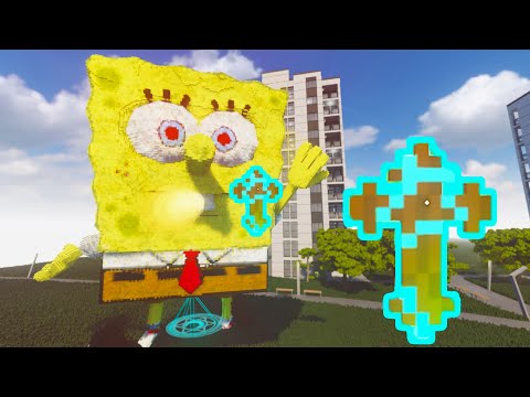 Experiments With CRUCIFIX | Crucifix Crazy Weapon Mod | CRUCIFIX Vs SpongeBob | Teardown
