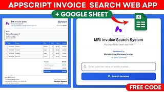 How to make Invoicing Web App using Google Sheet and Apps Script | D41