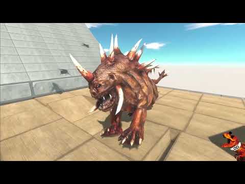 arbs DINOSAURUS and Monstres Jump in Lava Stairs - Animal Revolt Battle Simulator