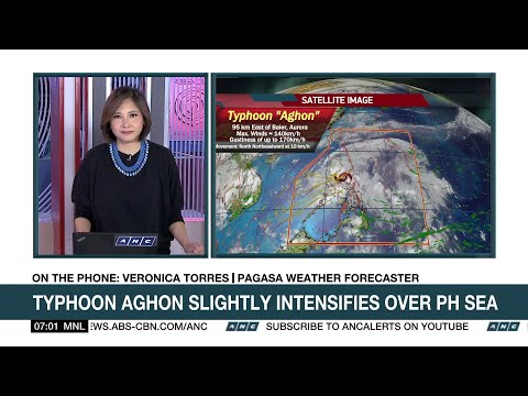 PAGASA: Typhoon 'Aghon' slightly intensifies over PH sea east of Aurora ANC