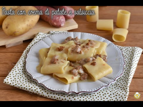 Paccheri con crema di patate, salsiccia e scamorza affumicata a modo mio
