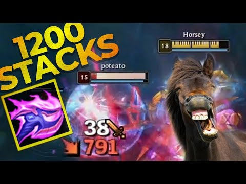 HORSEY GETS 1200 STACKS GOING LETHALITY NASUS | @Horsey2g