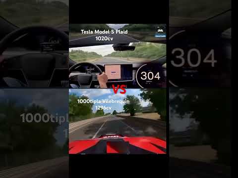 1000tipla Vilebrequin 1296cv VS Tesla Model S Plaid 1020cv