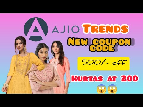 Ajio trends Rs.500 offer is back || Trends New Coupon || Ajio 500 off on 1500 coupon