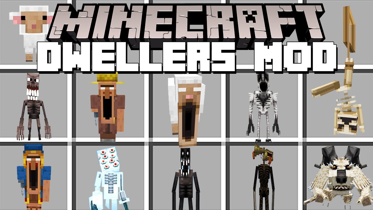 Minecraft SCARY DWELLERS / SCARY MOBS MOD! (Minecraft Mods)