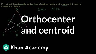 Common Orthocenter and Centroid